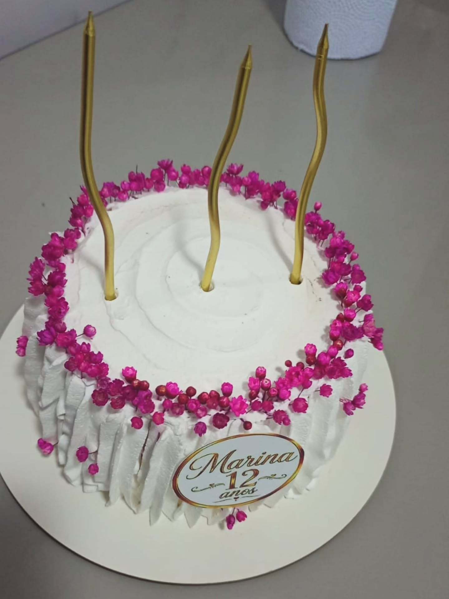 Bolo de aniversário feito pela Dona Alba em Recife