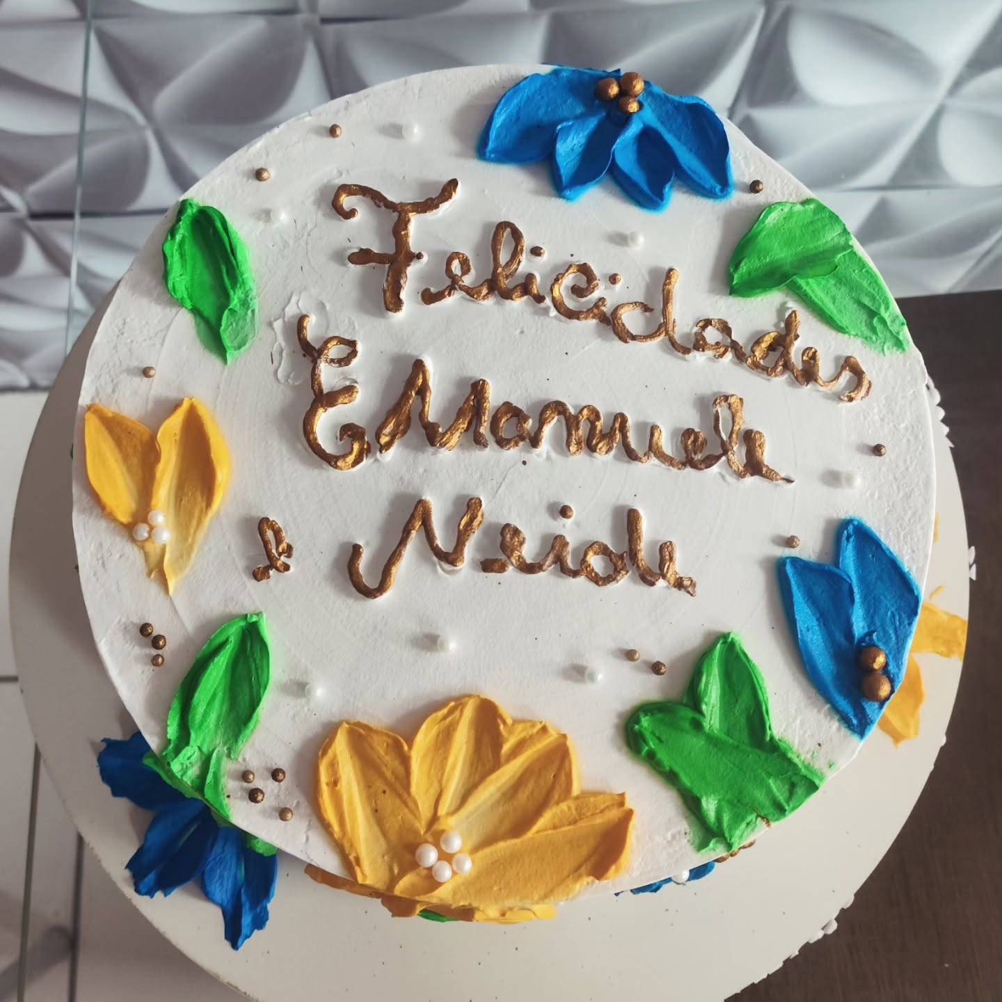 Outro bolo floral da Dona Alba
