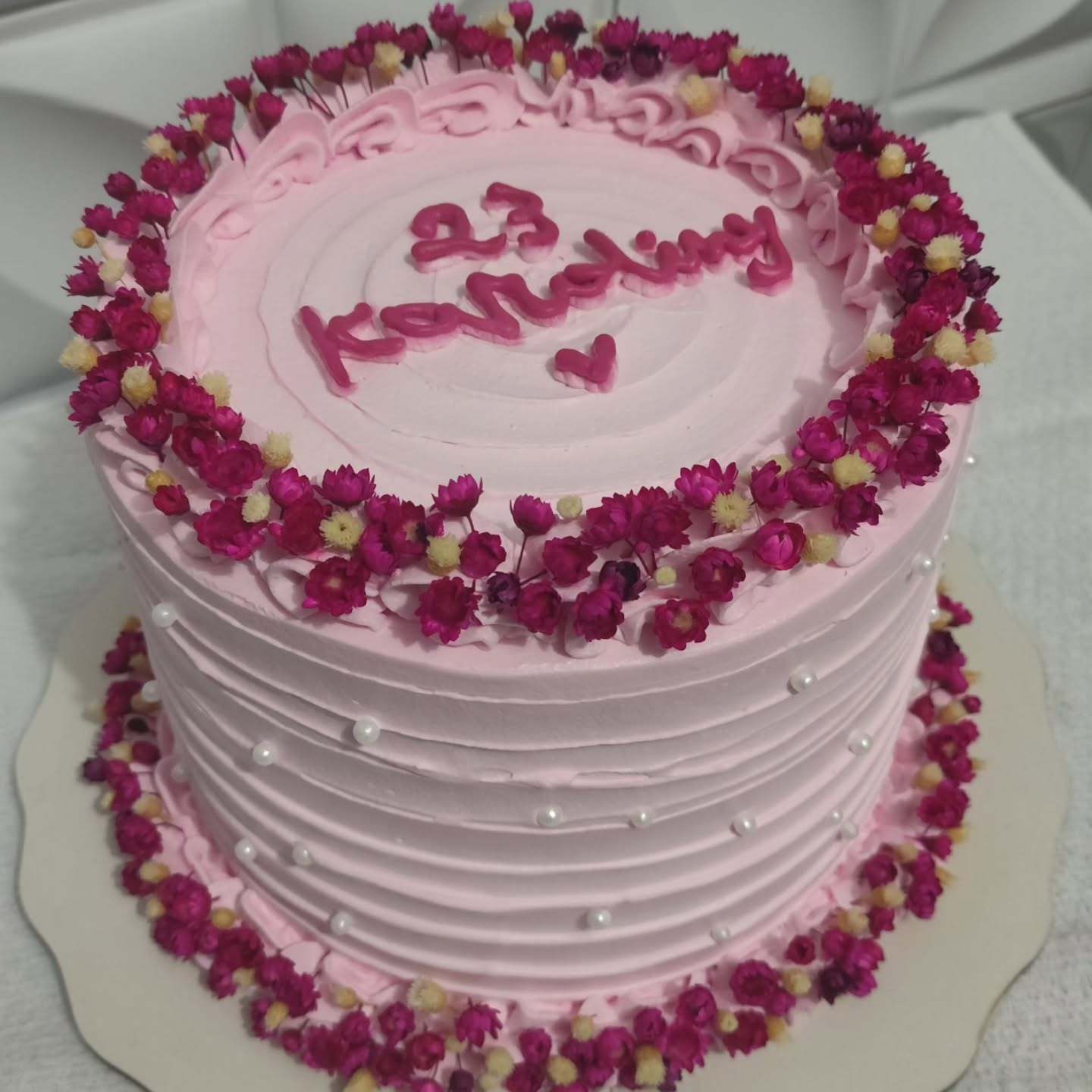 Bolo floral feito pela Dona Alba em Recife